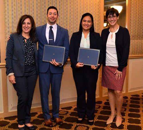 From left to right: Jennifer Contorno, NJPA Member Services Coordinator, Stephen Mateka, DO, Jasmin Lagman, MD, and Patricia DeCotiis, Esq. NJPA Executive Director at the New Psychiatric Association Program for Excellence